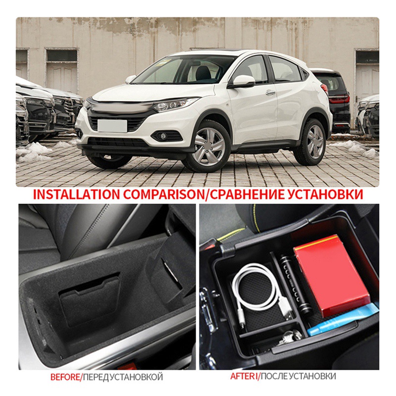 Khay Đựng Đồ Gắn Chỗ Gác Tay Xe Hơi Honda VEZEL HRV 2022 Tiện Dụng