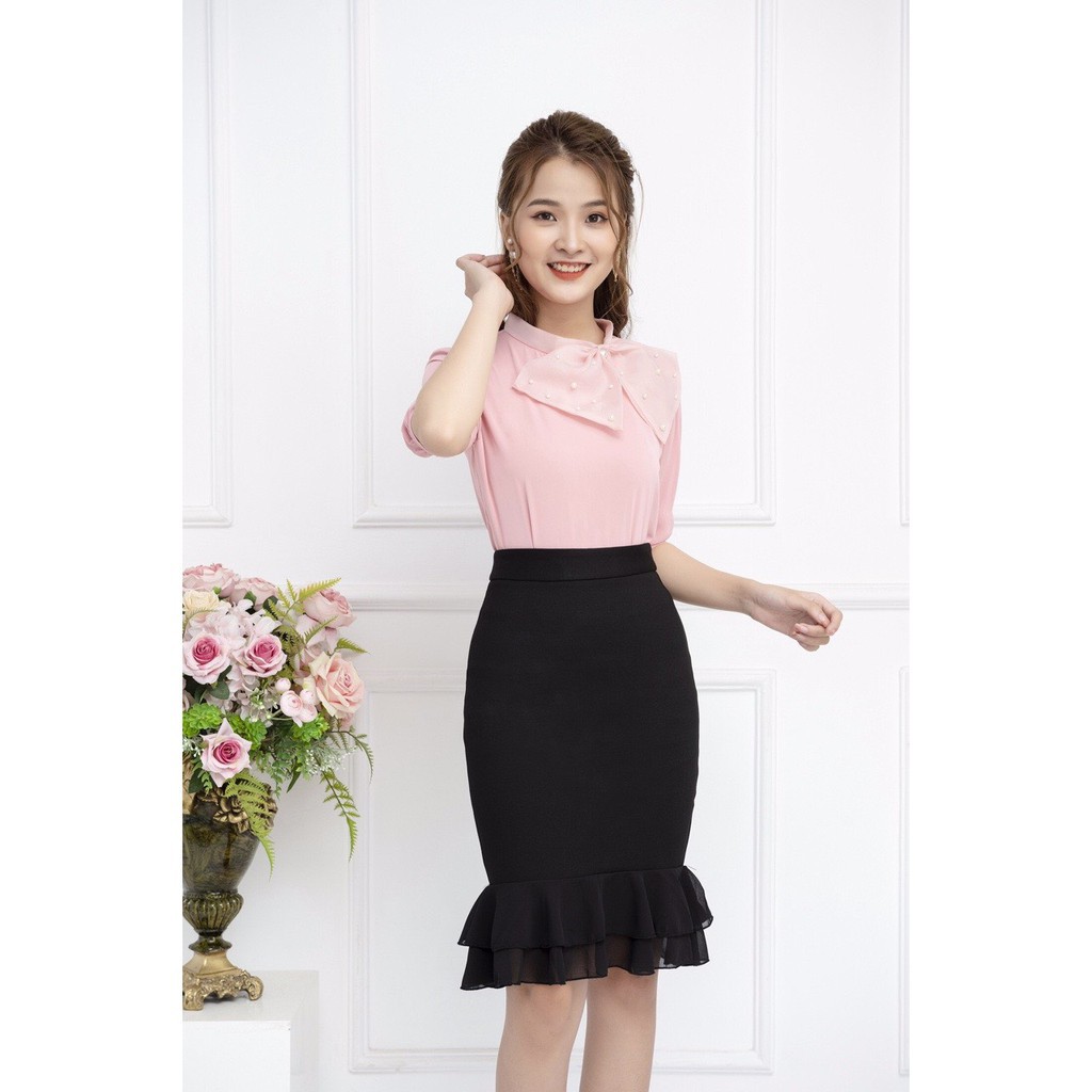 -Hàng nhập khẩu  Chân váy đuôi cá phối voan sang trọng và quý phái - Hiền Trần Boutique Liên hệ mua hàng  084.209.1989 | BigBuy360 - bigbuy360.vn