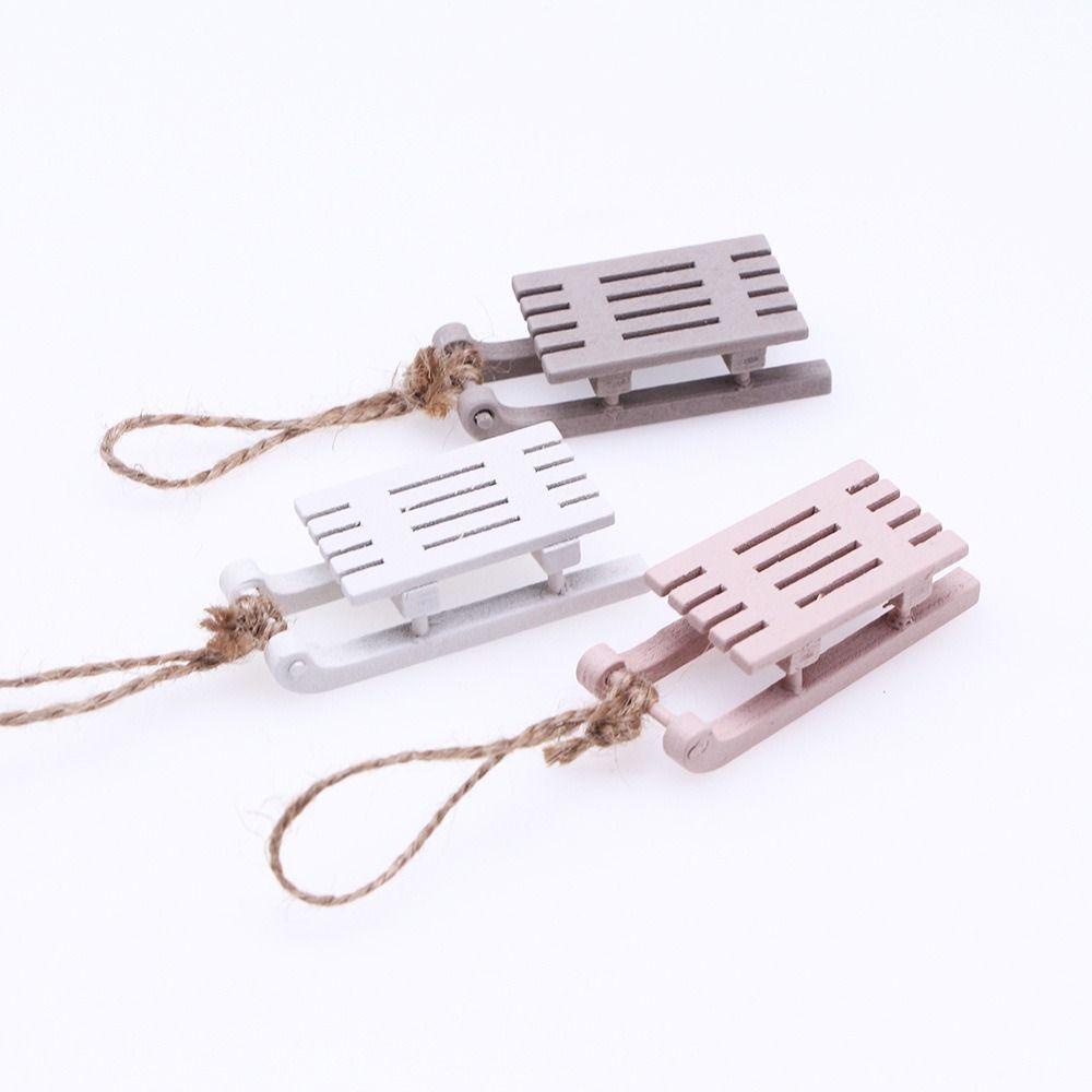 CHOOKEY Mô Hình Ván Trượt Tuyết Bằng Gỗ Dùng Trang Trí Nhà Búp Bê