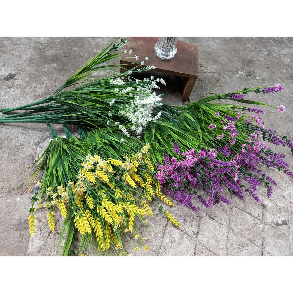 1 Bụi cỏ hẹ sao đêm giả - Hoa giả - Hương Flower