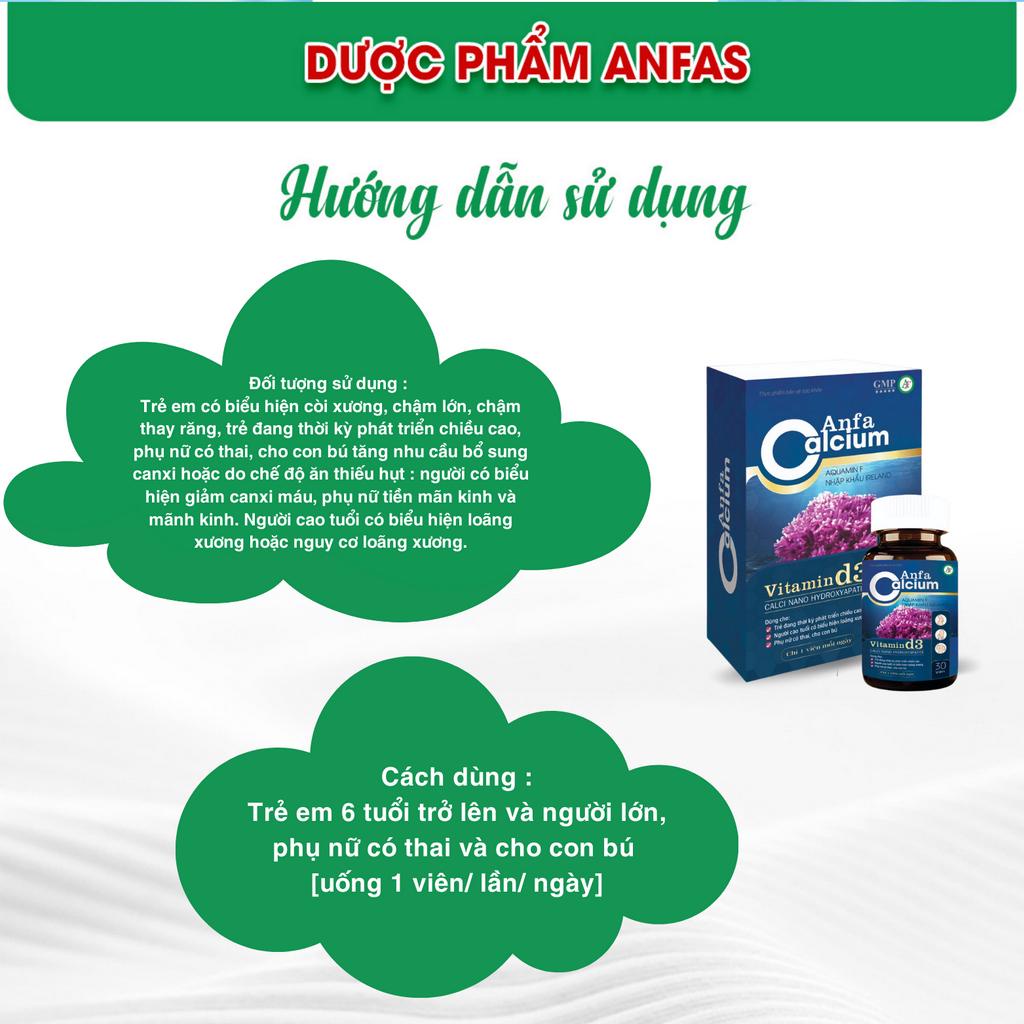 Canxi hữu cơ cho bà bầu và người thiếu hụt canxi - Anfa Calcium ANFAS
