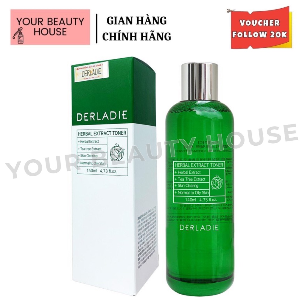 [Derladie] Toner Tràm Trà Herbal Extract giảm mụn kiềm dầu Hàn Quốc