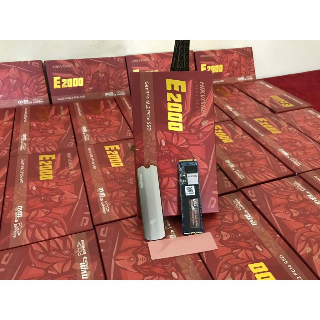 Ổ Cứng SSD 1TB Hikvision E2000 M.2 NVMe PCIe Gen 3×4 Có tản nhiệt bảo hành chính hãng 36 tháng