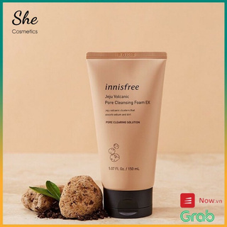 Sữa Rửa Mặt Tro Núi Lửa Innisfree Jeju Volcanic Innisfree -Sạch Bã Nhờn,Ngăn Ngừa Mụn 150ml