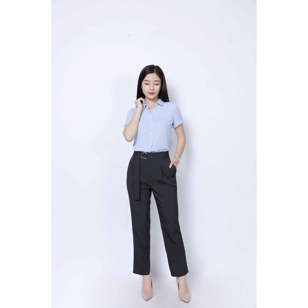 Quần ly trước đai cạp kẻ Q899 NỮ TNG