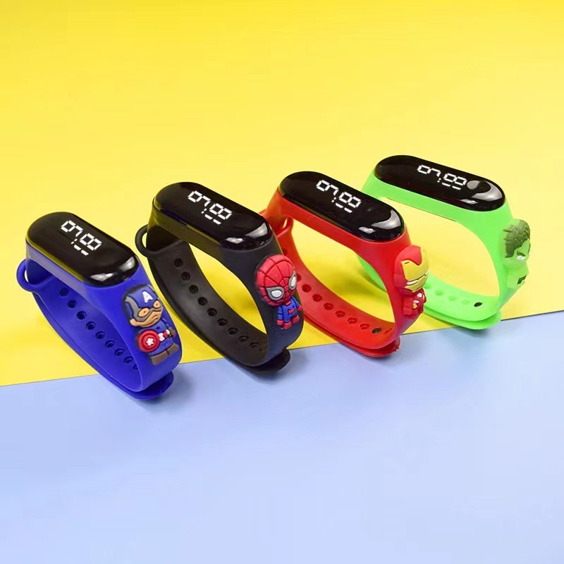 Đồng Hồ Led Điện Tử Hình Anime Cho Trẻ Em