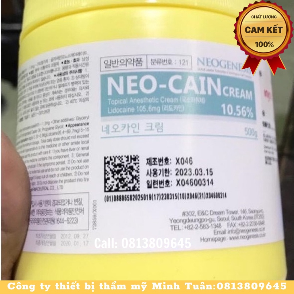 Kem J-Cain Neo-Cain cam kết chính hãng