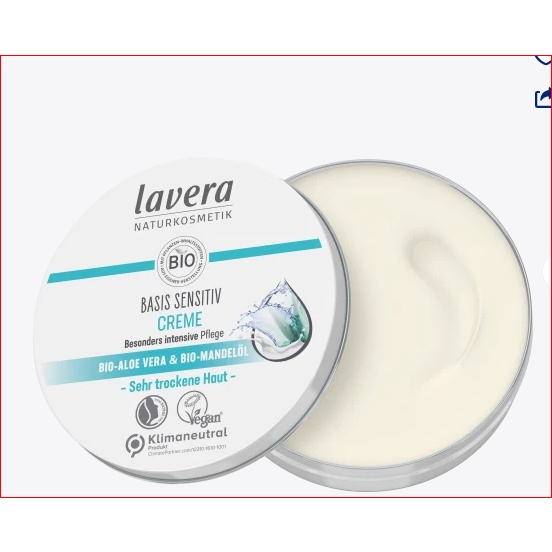 Hàng sale Kem dưỡng ẩm Lavera dưỡng cực tốt cho mùa hanh khô date 1.24