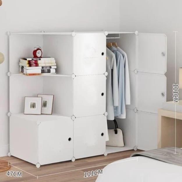 Tủ nhựa lắp ghép cao cấp 9 ô đa năng