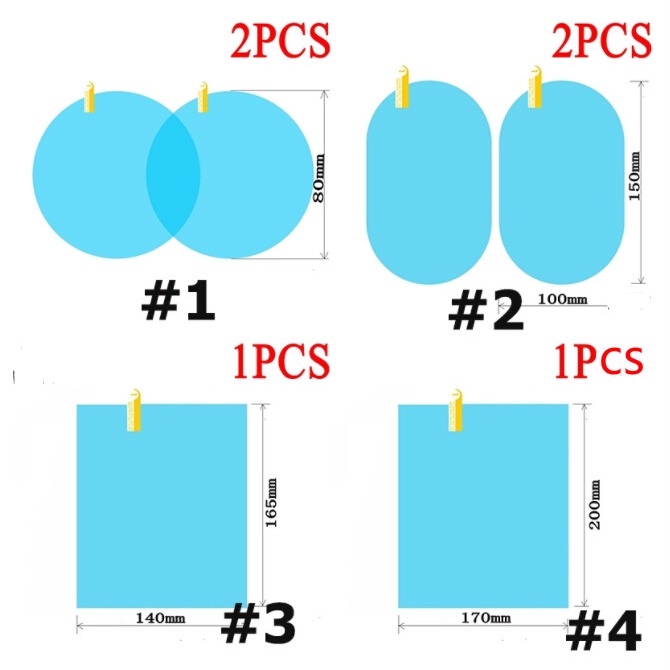 Bộ 2 Ốp Bọc Gương Chiếu Hậu Xe Hơi Chống Sương Mù / Nước Mưa Tiện Dụng