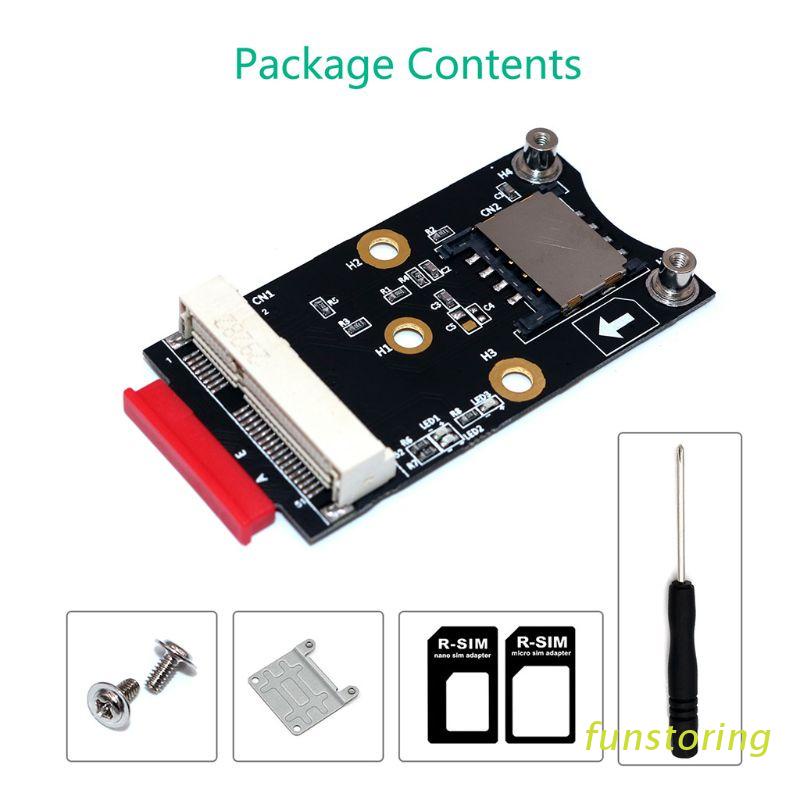 Bộ Chuyển Đổi Mini Pci-E Sang M.2 (Ngff) Key A / E Có Khe Sim Cho Wifi Wwan Lte