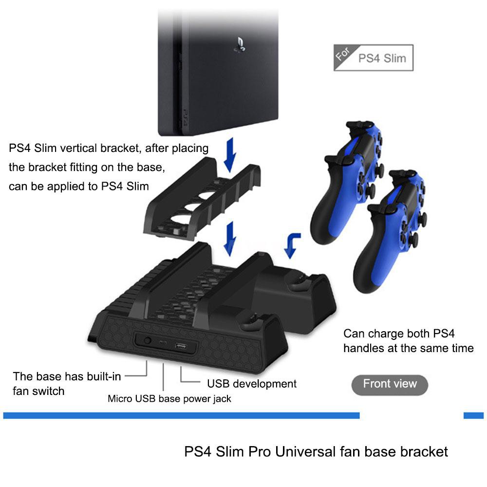 PS4 SLIM PRO Cooler Multifunctional Cooling Vertical Stand