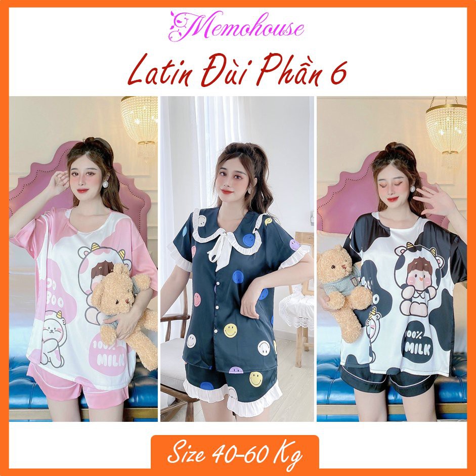 Phần 6_Đồ Mặc Nhà Pijama Lụa Latin Quần ĐÙI Freesize - Form Tiểu Thư | WebRaoVat - webraovat.net.vn