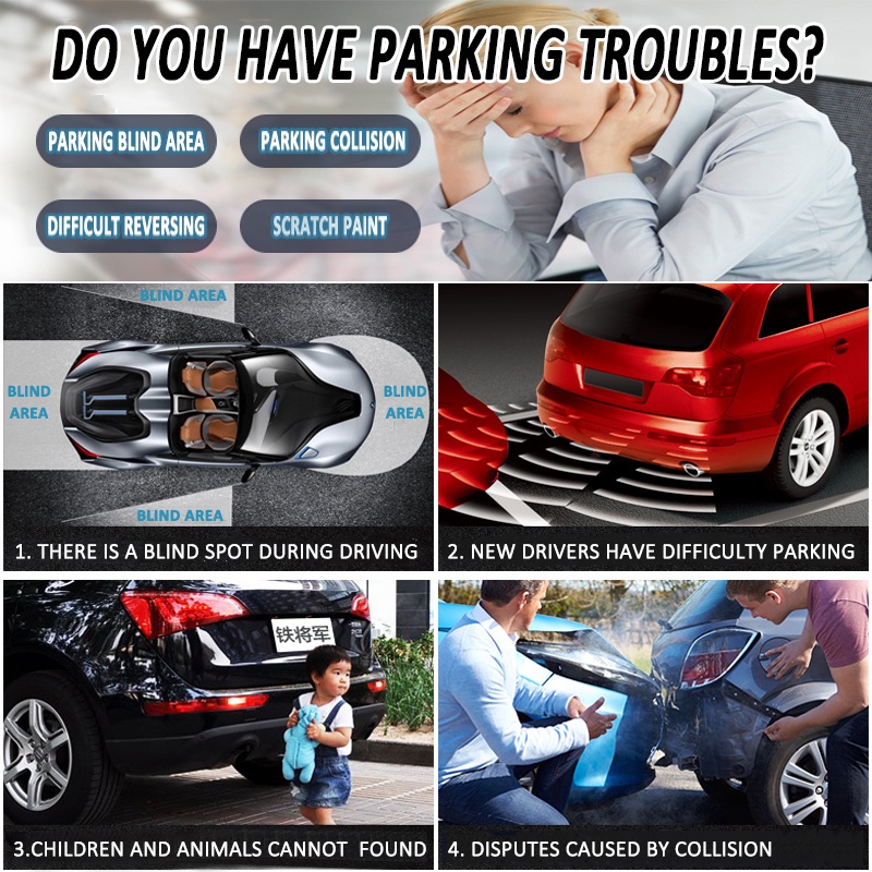 Hệ Thống Cảm Biến Đỗ Xe Có Đèn LED Nền