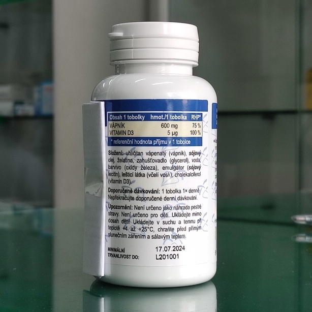 Vapnik-600 mg + Vitamin D Liquid (Canxi 600 mg + Vitamin D), hỗ trợ xương khớp khỏe mạnh hơn (Lọ 37 viên)
