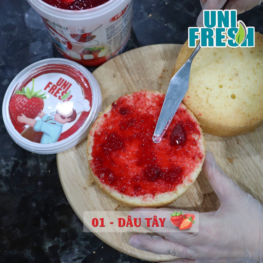 MỨT DÂU TÂY - Mứt làm bánh - Mứt xác trái cây- mứt UNIFRESH