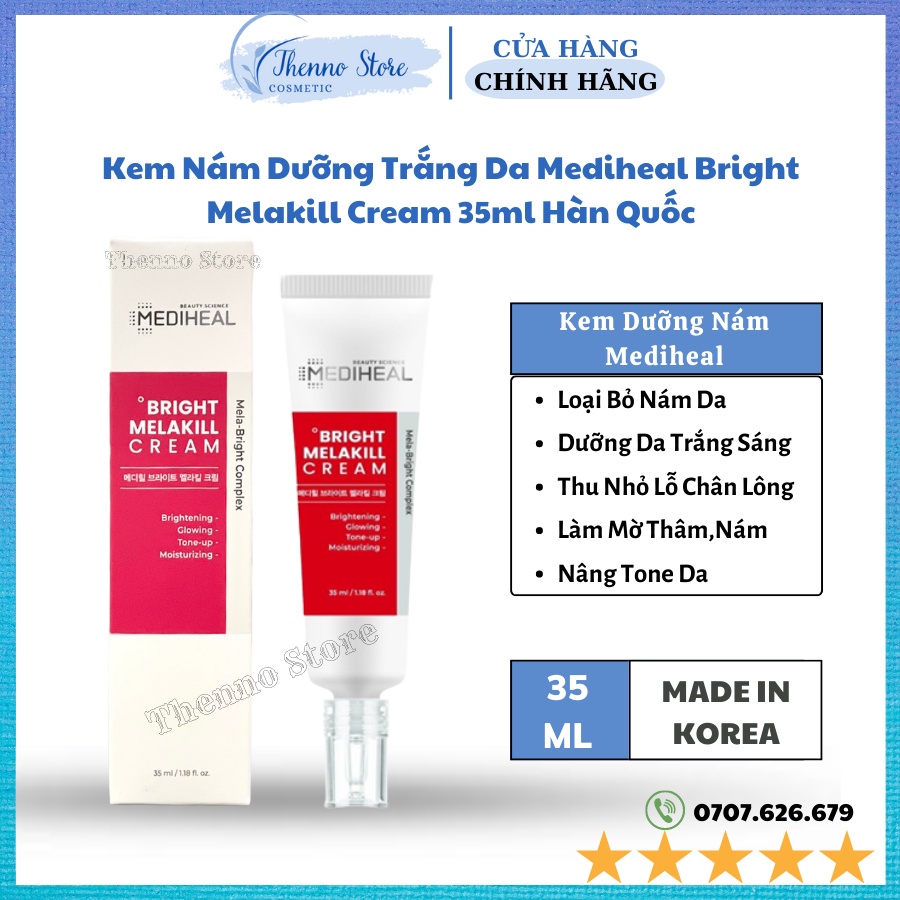 Kem Nám Dưỡng Trắng Da Mediheal Bright Melakill Cream 35ml Hàn Quốc