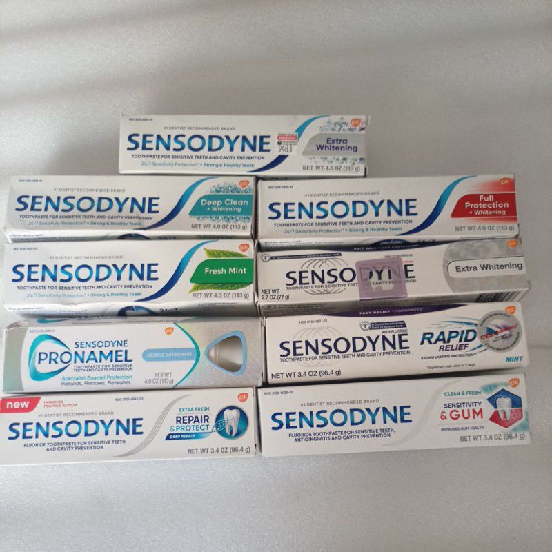 Kem đánh răng  Sensodyne các loại 113g, 96.4g Hàng Mỹ