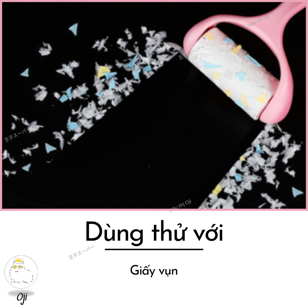 Cây Lăn Bụi Quần Áo Cây Lăn Lông Mèo Tay Cầm Uốn Cong Thông Minh, 2 Lõi tặng kèm