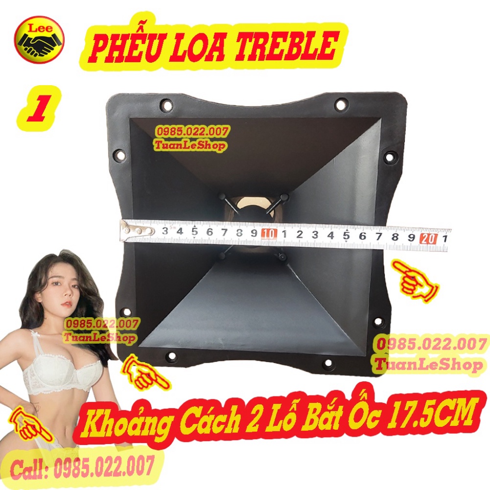 02 PHỄU LOA TREBLE HỎA TIỄN 19X19CM – HỌNG LOA TREP 19X19 – GÁI 02 PHỄU