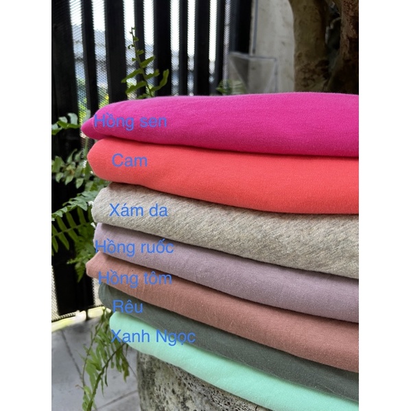 Vải thun 100% cotton 2c (60k/kg)