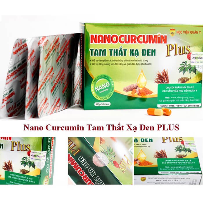 Nano Curcumin Tam Thất Xạ Đen Plus - Học viện Quân Y