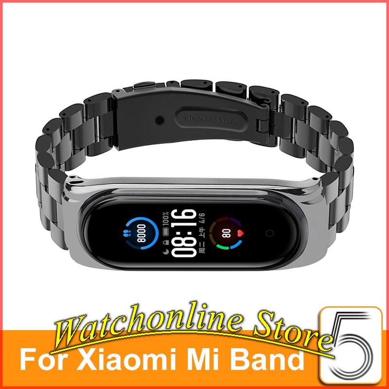 Dây đeo kim loại mắt khúc dành cho Xiaomi Miband 5 / Miband 5