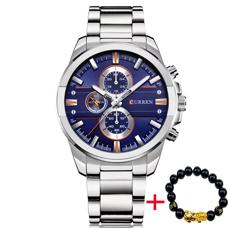 ĐỒNG HỒ NAM CuRREN 8274 dây thép không gi + tặng vòng tay tì hưu