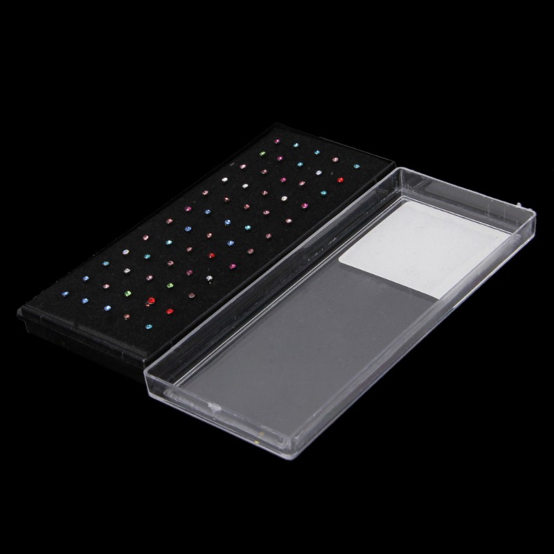 Set 60 khuyên mũi bằng thép không gỉ đính đá cá tính