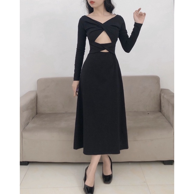 đầm khoét eo/đầm xoắn ngực/đầm cutout