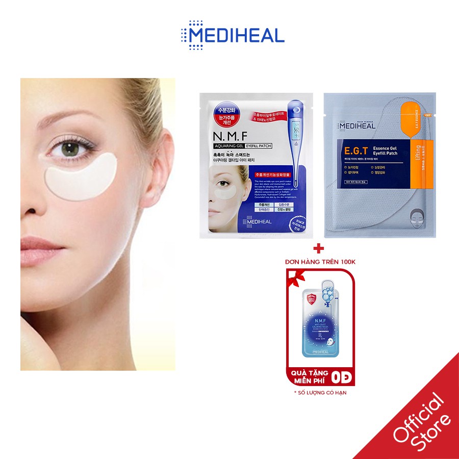 [Nhập mã COSMH22 giảm 8%] Mặt nạ cấp ẩm và giảm bọng mắt Mediheal Eyefill Patch 2.7g