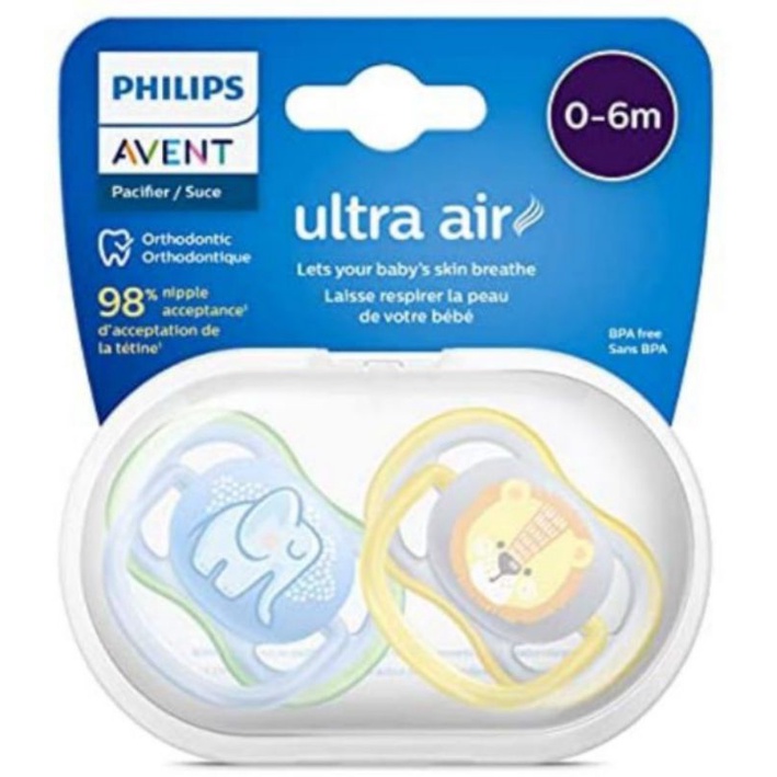 SÉT 2 TY NGẬM AVENT ULTRA AIR 0-6m ; 6-18m