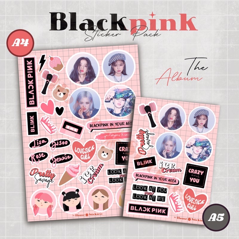 Sticker dán hình nhóm nhạc BLACKPINK