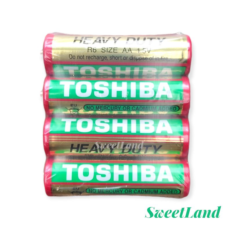 Pin tiểu AA Toshiba vỉ 4 viên chính hãng