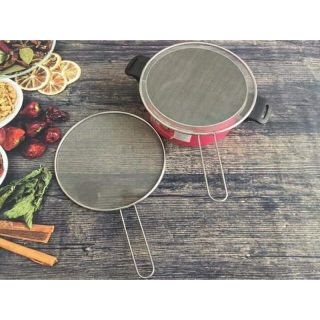 Tấm Tròn Inox Không Gỉ Chắn Dầu Mỡ Khói Thức Ăn Khi Chiên