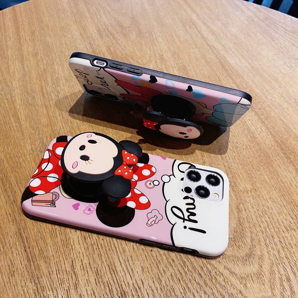 Ốp điện thoại họa tiết dễ thương có giá đỡ cho Apple Iphone 11 12 Pro 12pro Max 12mini 7 8 Plus X Xs Max Xr | BigBuy360 - bigbuy360.vn