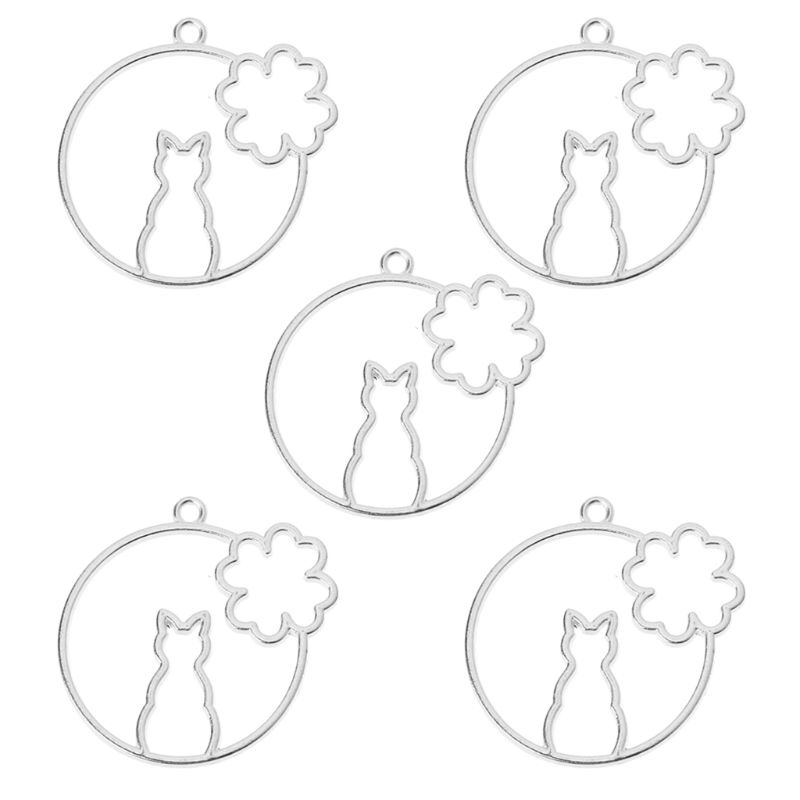 Set 5 Mặt Dây Chuyền Hình Mèo Xinh Xắn