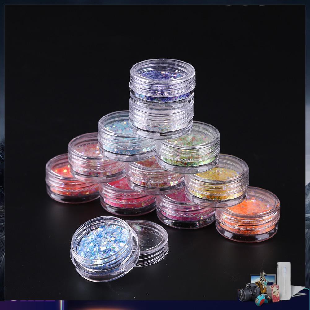 [Hàng mới về] Hộp kim tuyến lục giác lấp lánh trang trí móng tay tiện lợi