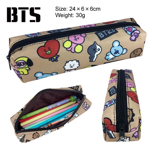 [CÓ SẴN] Hộp Bút BTS/BT21 siêu phẩm 24x6x6cm