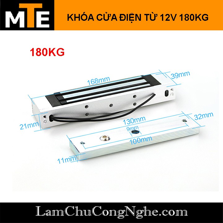 Khóa cửa điện từ 12V 180Kg và 280Kg