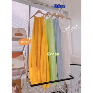 ĐẦM XỐP CỔ YẾM MIDI 4 MÀU
