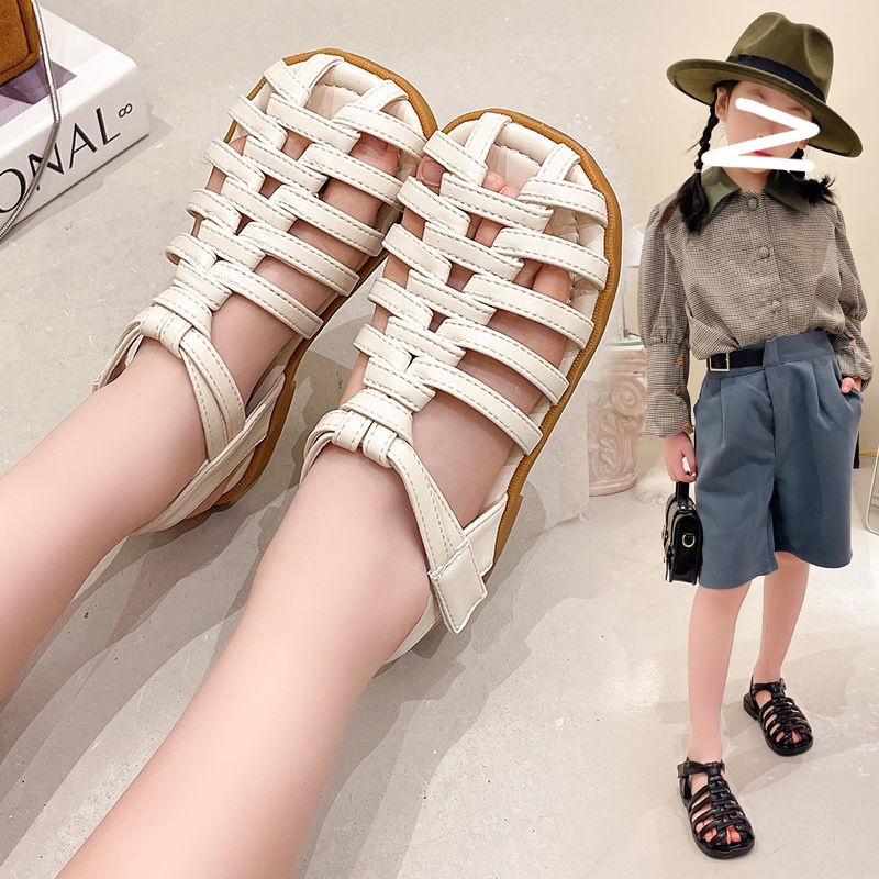 Giày Sandal Công Chúa Đế Mềm Hở Ngón Thời Trang Mùa Hè Hàn Quốc Cho Bé Gái 5 Tuổi