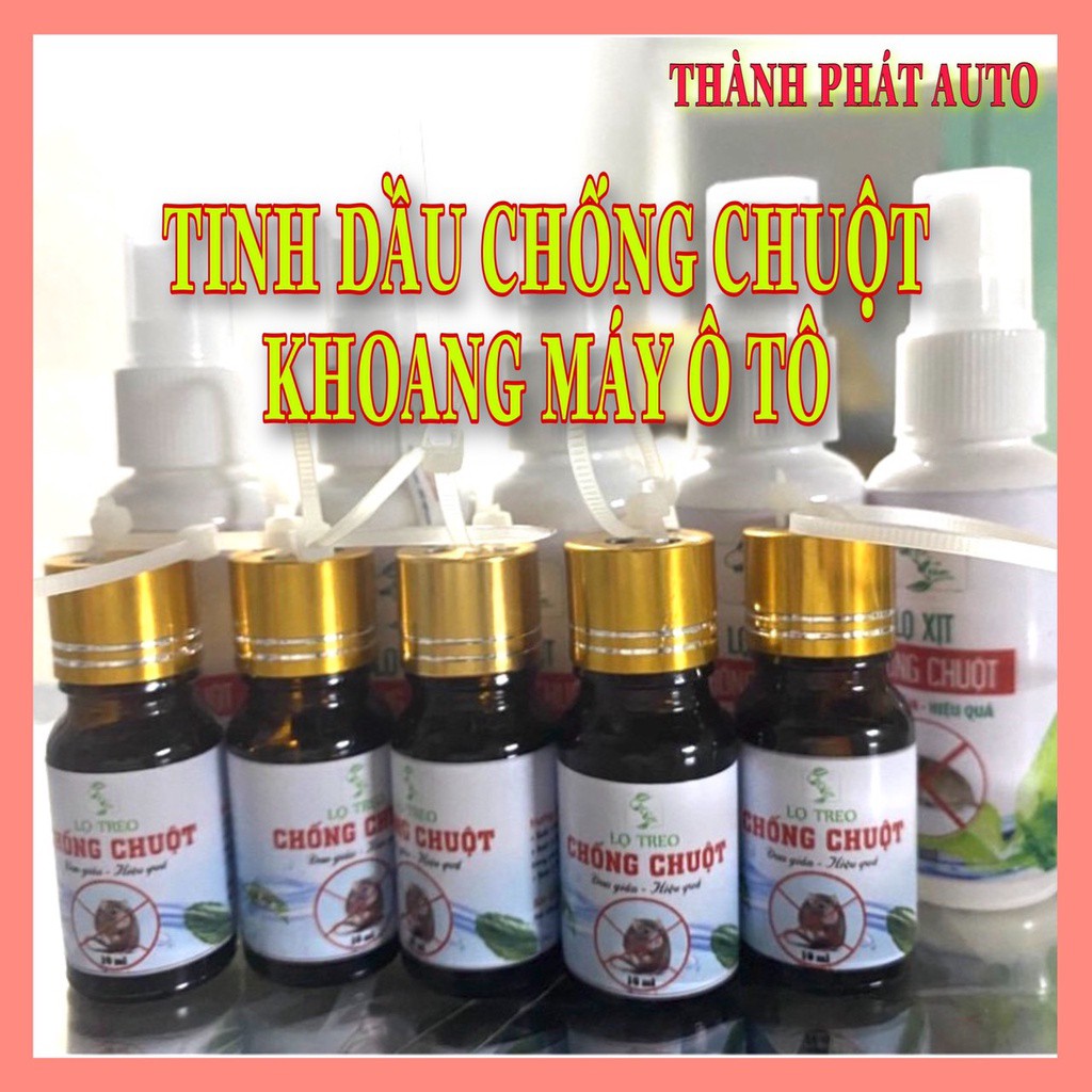 Tinh dầu đuổi chuột chống chuột trong khoang máy ô tô xe hơi MỘC NIÊN dạng xịt kết hợp treo xe dạng treo