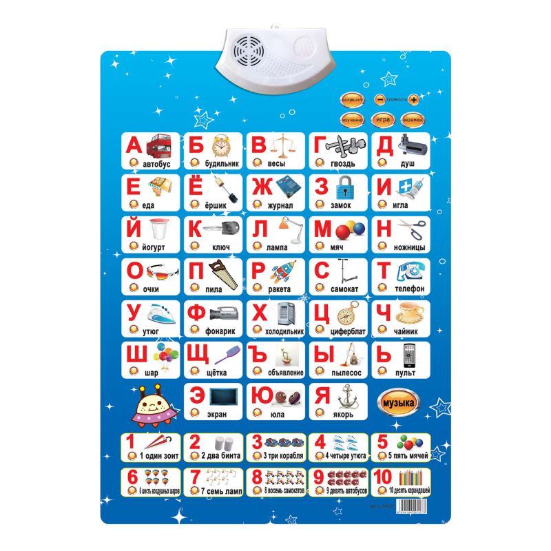 Tấm Bảng Chữ Cái Tiếng Nga Điện Tử Có Giọng Nói Và Âm Nhạc Giáo Dục Sớm Cho Bé