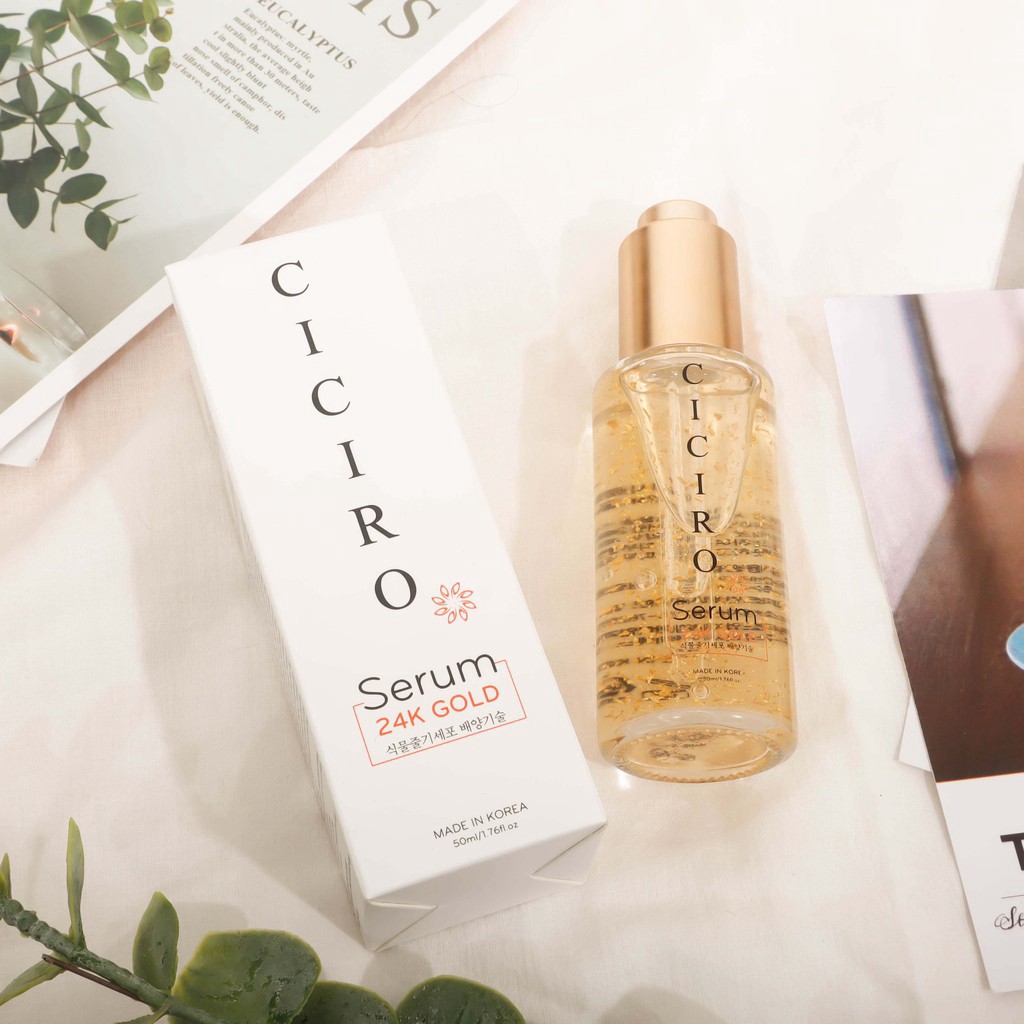 Tinh chất dưỡng da vàng 24k Ciciro Hàn Quốc - Serum 24k Gold Ciciro giúp da luôn săn chắc, mịn màng và ngăn ngừa mụn