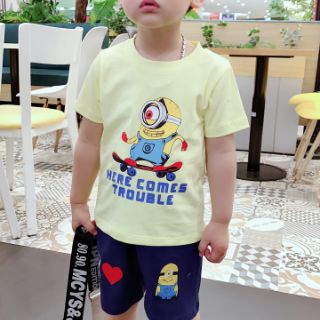 Bộ bé trai cotton sịn sò minion