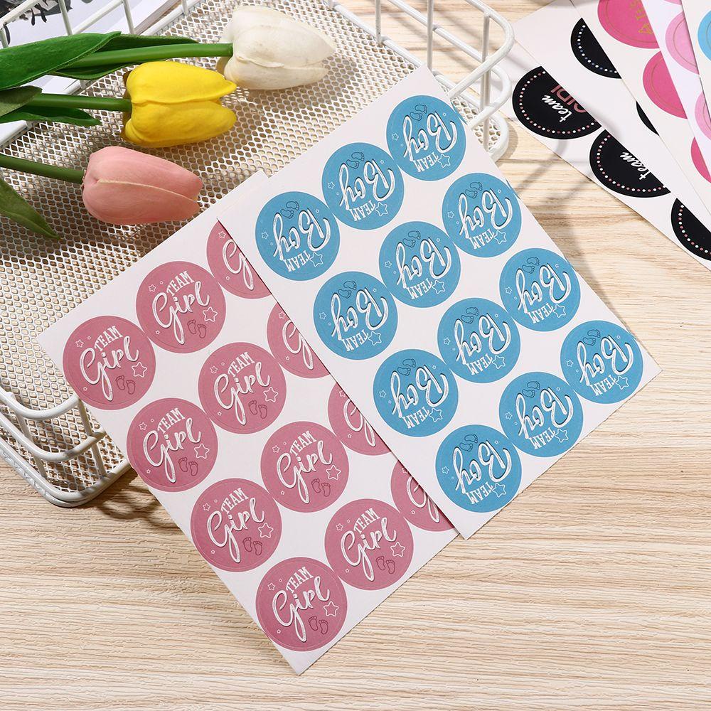 FAY Bộ 120 Miếng Dán Trang Trí Màu Hồng / Xanh Dương In Chữ Its A Boy / Girl Xinh Xắn