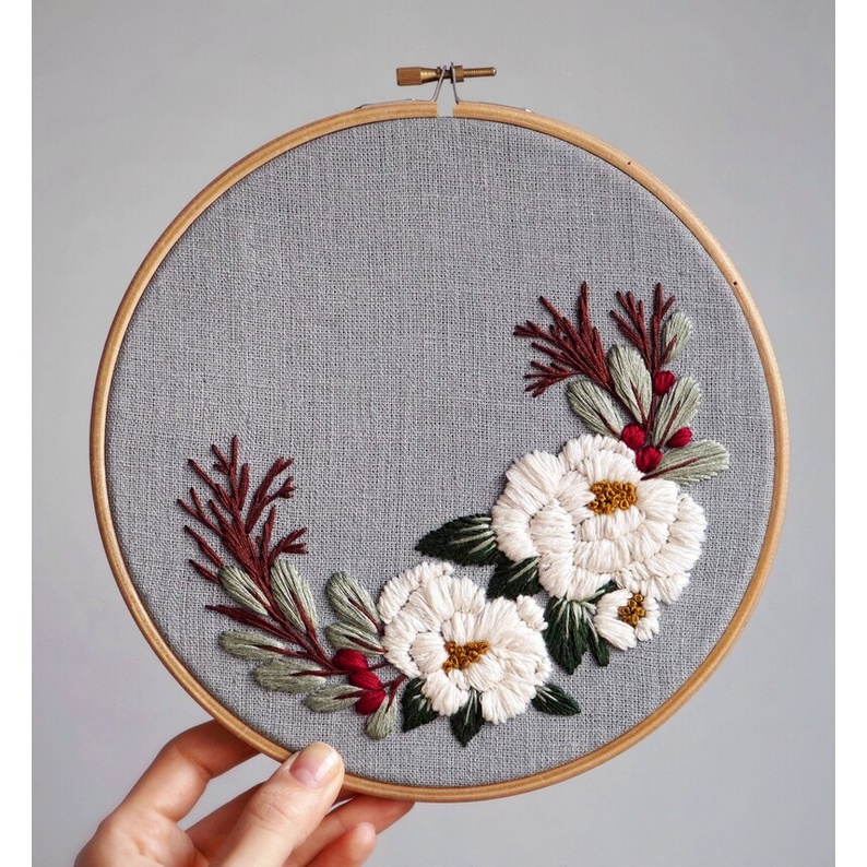 Bộ Kit nguyên liệu thêu tay thủ công DAISY HOA HƯỚNG DƯƠNG Tranh trang trí kỷ niệm quà tặng DIY Handmade Mie