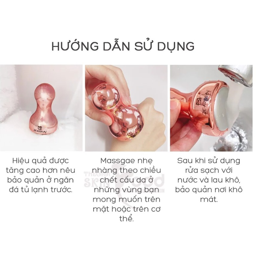 Thanh lăn đá lạnh giúp se khít lỗ chân lông, thẩm thấu tinh chất, massage nâng cơ Hàn Quốc Dearmay Icy Massager