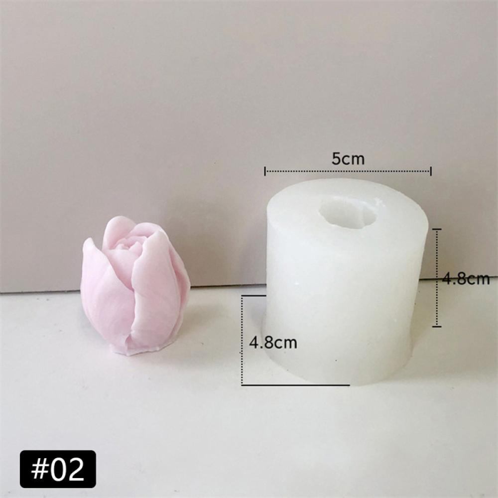 Khuôn Làm Nến Handmade Hình Hoa Hồng 3D L8W4